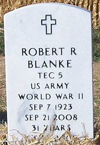 robert r. blanke grave marker