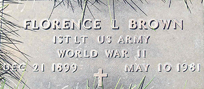 florence brown Grave marker