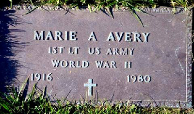 marie gartner avery grave marker