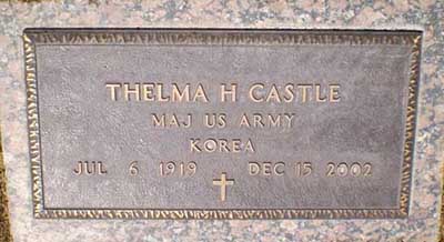 thelma hadlock castle grave marker