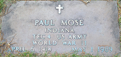 Paul Mose Grave Marker, Grave Marker