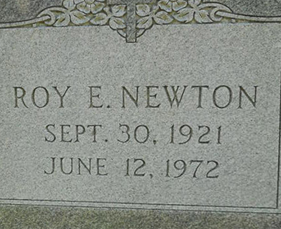 Roy E. Newton Grave Marker