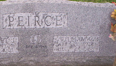 william peirce grave marker