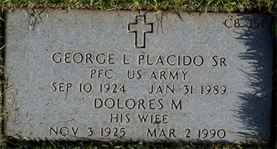 George L. Placido Grave Marker