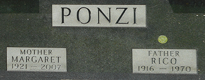 Rico Ponzi Grave Marker