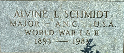 Alvine L. Schmidt Grave Marker