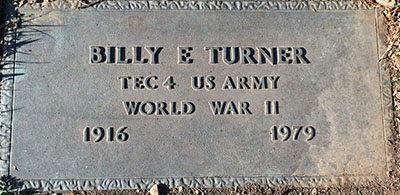 Billy E. Turner Grave Marker