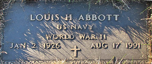 Louis H. Abbott Grave Marker