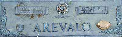 Louis Arevalo, Jr. Grave Marker