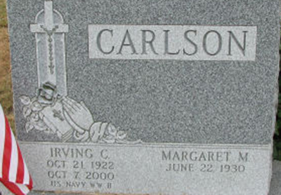 Irving C. Carlson Grave Marker