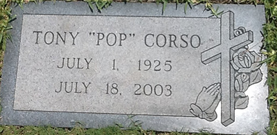 anthony corso grave marker