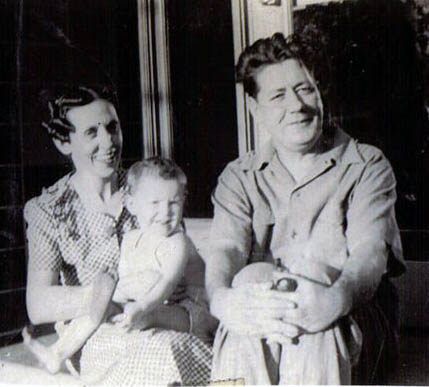 Charles H. Ackerson with his parents, Callie and Henry