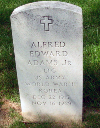 Alfred E. Adams Grave Marker