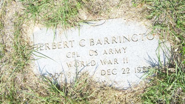 Herbert Barrington Grave Marker