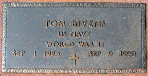 Tom Bivens Grave Marker