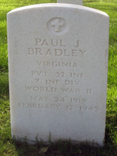 Paul J. Bradley Grave Marker