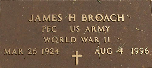 James H. Broach Grave Marker