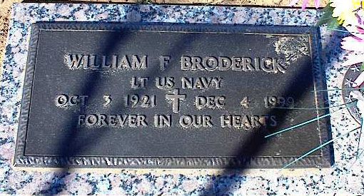 William F. Broderick Grave Marker