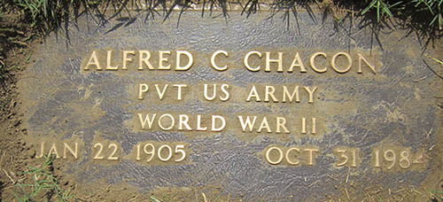 Alfred C. Chacon Grave Marker