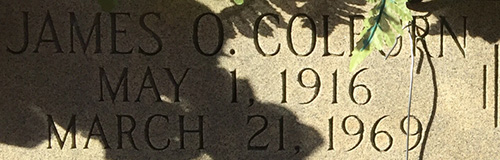 James O. Colburn Grave Marker