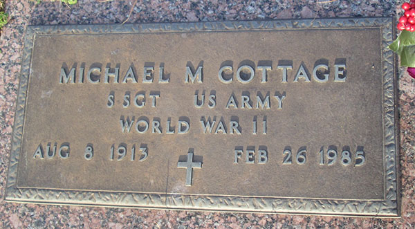 Michael M. Cottage Grave Marker