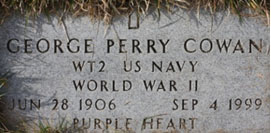 George P. Cowan Grave Marker