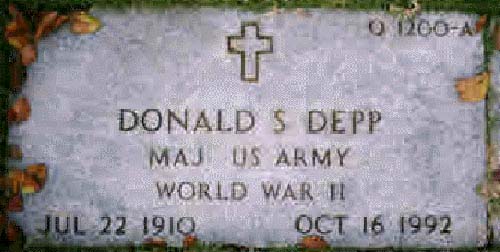 Donald S. Depp Grave Marker