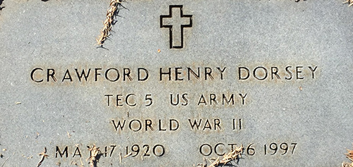 Crawford H. Dorsey Grave Marker