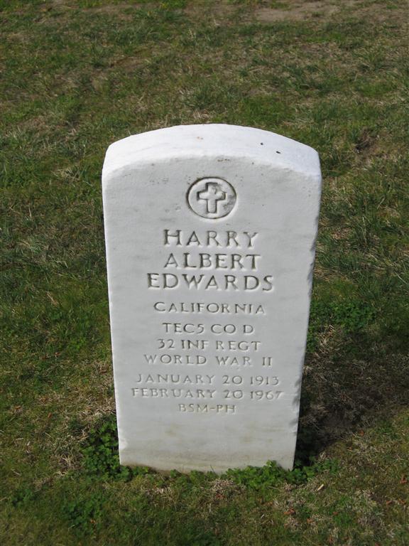 Harry A. Edwards Grave Marker