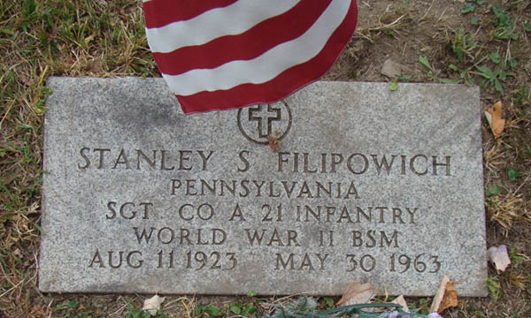 Stanley S. Filipowich Grave Marker
