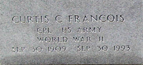 Curtis C. Francois Grave Marker