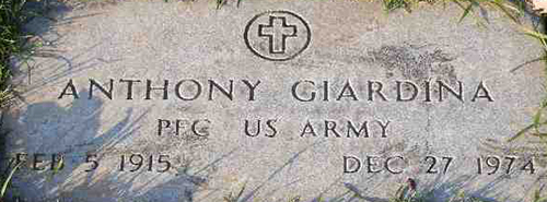 Anthony Giardina Grave Marker