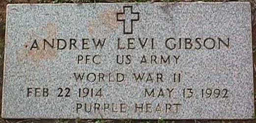Andrew L. Gibson Grave Marker