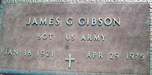 James G. Gibson Grave Marker