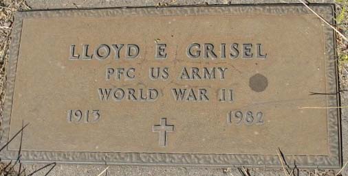 Lloyd Grisel Grave Marker