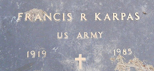Frank R. Karpas Grave Marker