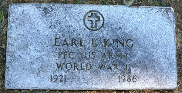 Earl L. King Grave Marker
