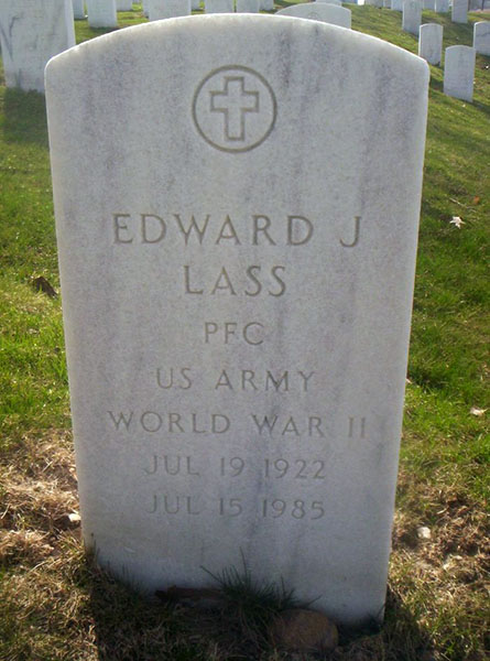 Edward J. Lass, Jr. Grave Marker