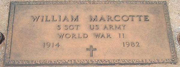 William Marcotte Grave Marker
