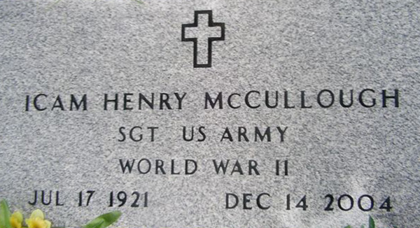 Icam H. McCullough Grave Marker
