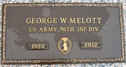George W. Melott Grave Marker