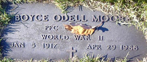 Boyce O. Moore Grave Marker