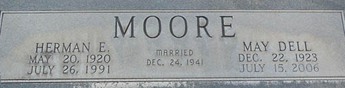 Herman E. Moore Grave Marker