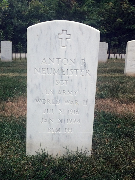 Anton P. Neumeister Grave Marker