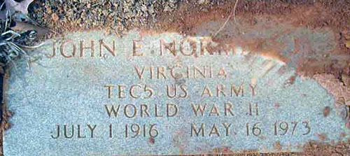 John E. Norman Grave Marker