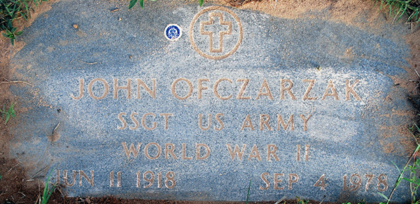 John Ofczarzak Grave Marker