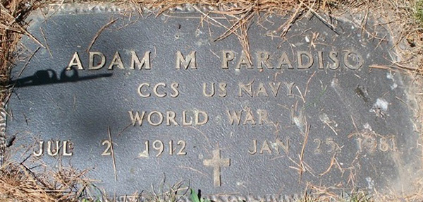 Adam M. Paradiso Grave Marker