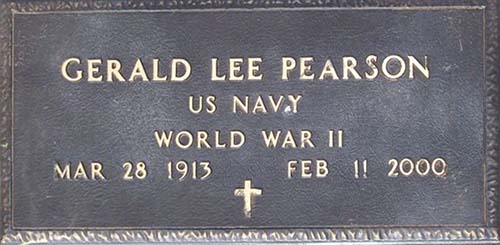 Gerald L. Pearson Grave Marker