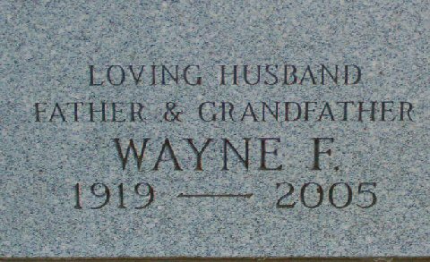 Wayne F. Perry Grave Marker