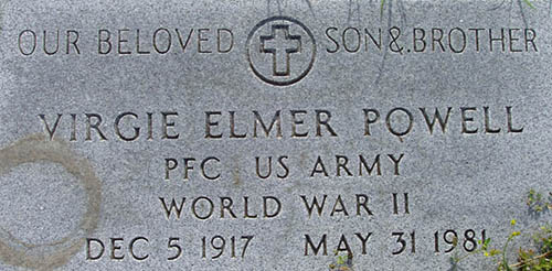 Elmer V. Powell Grave Marker